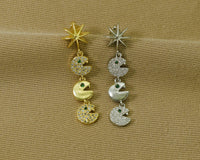 CZ Dangle Earrings, Sku#J338