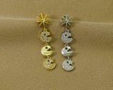 CZ Dangle Earrings, Sku#J338