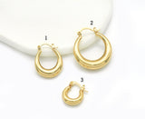 Everyday Gold Hoop Earrings, Sku#J375