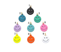 Enamel Star Eye Smiley Face Charm, Sku#L709