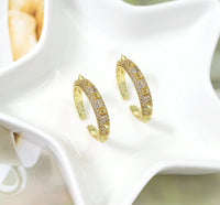 CZ Gold Spike Ring, Sku#LD325