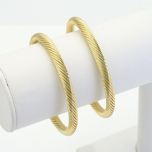 Gold Twisted Cuff Bracelet, Sku#LD415