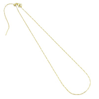 Dainty Gold Twisted thin Adjustable Necklace, Sku#LD487