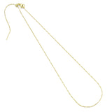 Dainty Gold Twisted thin Adjustable Necklace, Sku#LD487