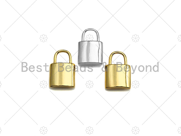 18K Gold Color Padlock Charm Pendants, Dainty Lock Charms, Padlock Charm, 11x17mm, Sku#LK08