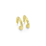 Thick Twisted Gold Hoop Earrings, Sku#LK848