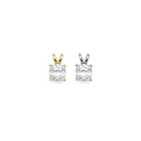 Gold Big Clear CZ Diamond Charm, Sku#LK867