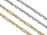 Long Link Mixed Paperclip Chain, sku#LS09
