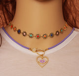 Colorful Daisy Flower Chain By Yard/Necklace Choker, sku#LS22