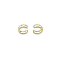 Gold Double Line Twisted Ear Cuff, Sku#LX314