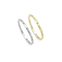 Thin Gold Silver Stud Stacking Bracelet, Sku#LX339