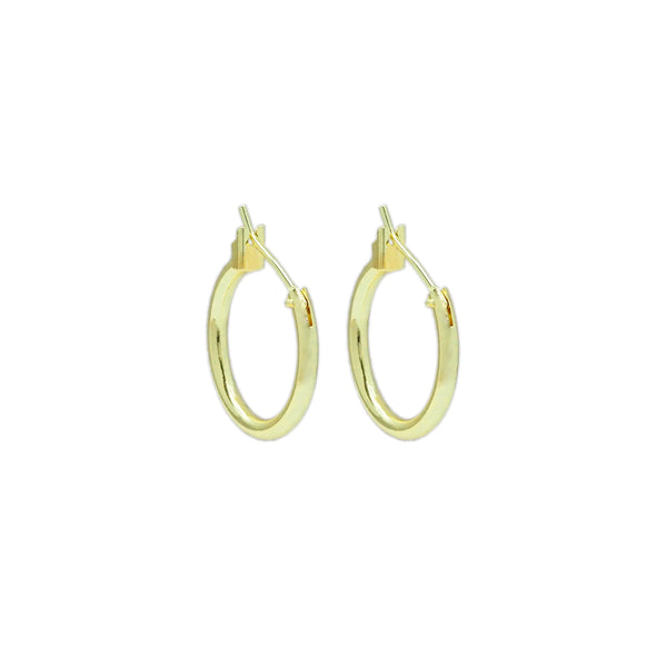 Gold Everyday Hoop Earrings, Sku#LX382