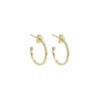 Gold Round Hoop Earrings, Sku#LX384