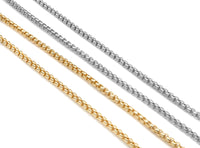 3mm High Quality Gold/Silver Round Box Chain, sku#M393 Bestbeads&Beyond