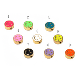 Double Sides Colorful Smiley Face Coin Shape Spacer Beads, Happy Face Jewlery, Enamel Jewelry, Smiley face charm, 10mm,Sku#N58 Bestbeads&Beyond