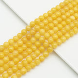 Natural Honey Jade Round Smooth Beads, Sku#U1727