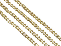 18K Gold Round Ball Diamond Link Chain by Yard, sku#E550