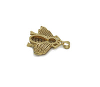 CZ Pave Gold Bee Insect Shape Charm, Sku#LX153