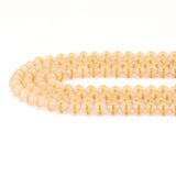 Golden Line White Agate Round Smooth Beads, Sku#U1721