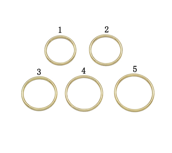 Plain Gold Thin Adjustable Stackable Ring, Sku#LX157
