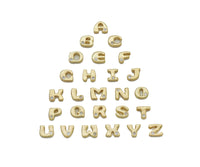 CZ Gold Initial Letters Bead, Sku#G435