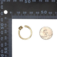 Gold Colorful CZ Heart Adjustable Ring, Sku#JL176