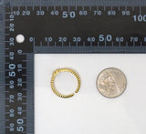 Gold Colorful CZ Heart Adjustable Ring, Sku#JL177