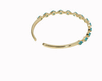 Colorful CZ Diamond Gold Adjustable Bracelet, Sku#LD374