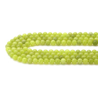 Genuine Lemon Jade Round Smooth Beads, Sku#U1772