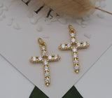 CZ Cross Charm, Sku#LK612