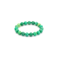 Genuine Green Opal Round Faceted Stretchy Bracelet, Sku#EF416