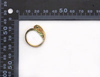 Gold Colorful CZ Snake Adjustable Ring, Sku#LD380