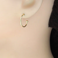 Gold hoop Earrings, Sku#LX385