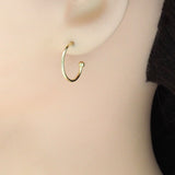 Gold hoop Earrings, Sku#LX385