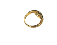 Gold Colorful CZ Snake Adjustable Ring, Sku#LD380