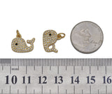 CZ Whale Charm, Sku#LK614