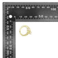 CZ Gold Silver Rectangle CZ Adjustable Ring, Sku#A146