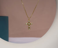 CZ Cross Charm, Sku#LK613