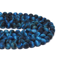 High Quality Blue Tiger Eye Matt Round Smooth Beads, 8mm/10mm/12mm, Sku#UA304