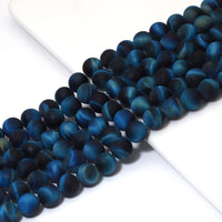 High Quality Blue Tiger Eye Matt Round Smooth Beads, 8mm/10mm/12mm, Sku#UA304