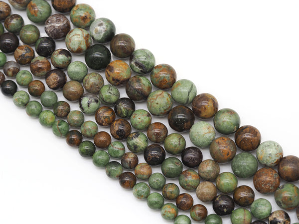 Natural Chinese Chrysoprase Round Smooth Beads, Sku#U1320