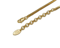 Gold 3mm Snake Chain Necklace with Lobster Clasp, Sku#ZX64