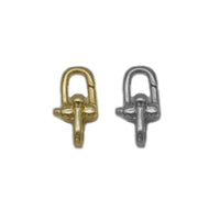 Silver Gold U shape Clasp, Sku#H335