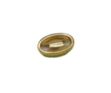 Gold Enamel Oval Button Charm, Sku#E551