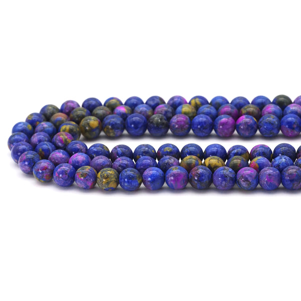 Galaxy Jade Round Smooth Beads, Sku#U1730