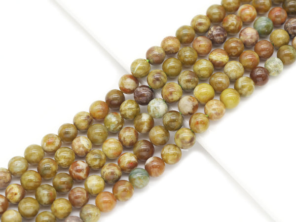 Natural Serpentine Round Smooth Beads, Sku#U1326