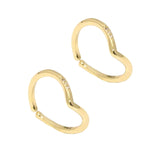 Gold CZ Thin Heart Adjustable Ring, Sku#LK810