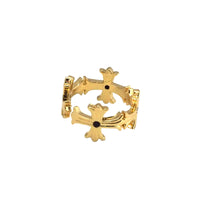 Gold Cross Adjustable Ring, Sku#LK801