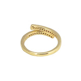 Gold CZ Wrap Adjustable Ring, Sku#LK793