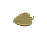 Gold Flower on Heart Charm, Sku#F1473